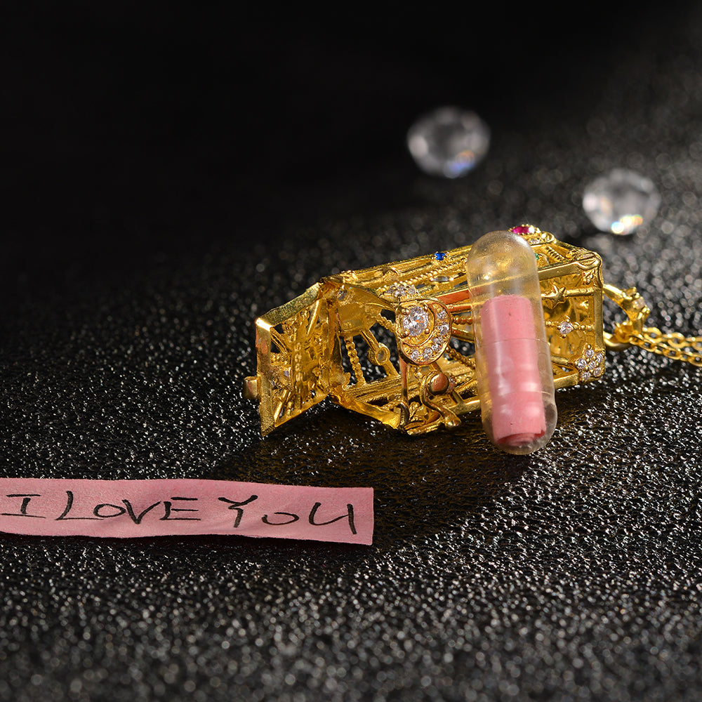 Enclosed Message in Bottle Necklace