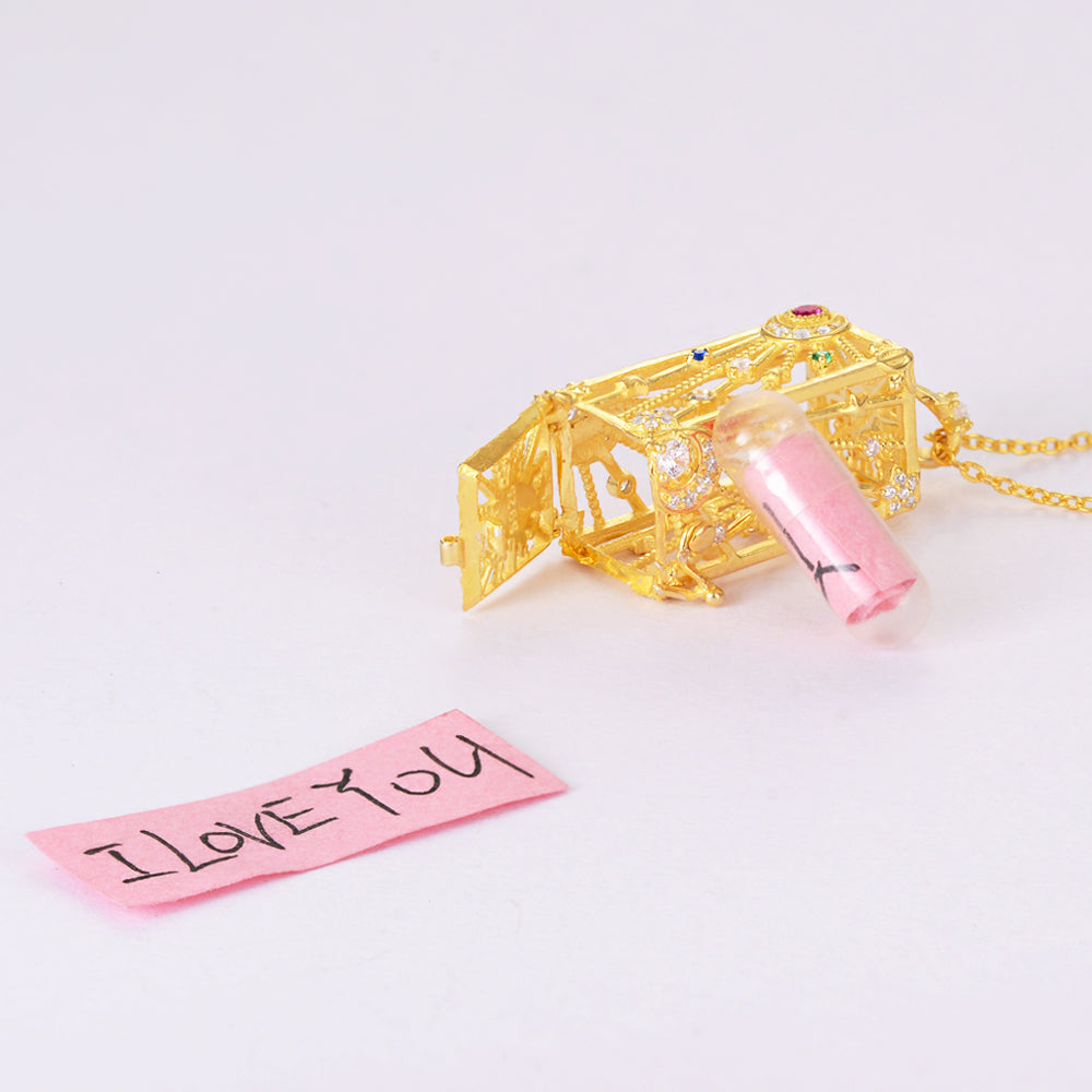 Enclosed Message in Bottle Necklace