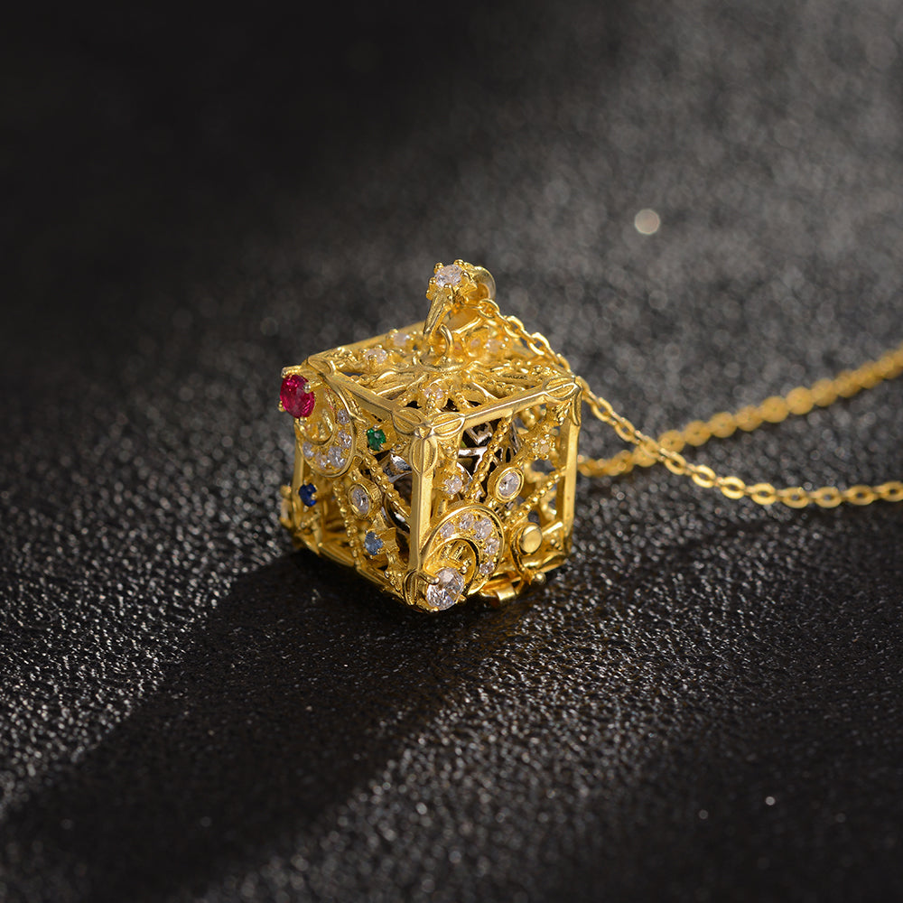 Alphabet Letter in Cube Necklace