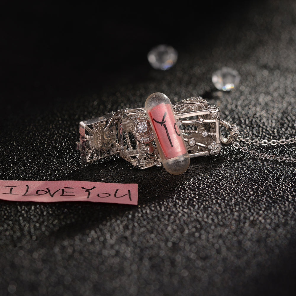 Enclosed Message in Bottle Necklace