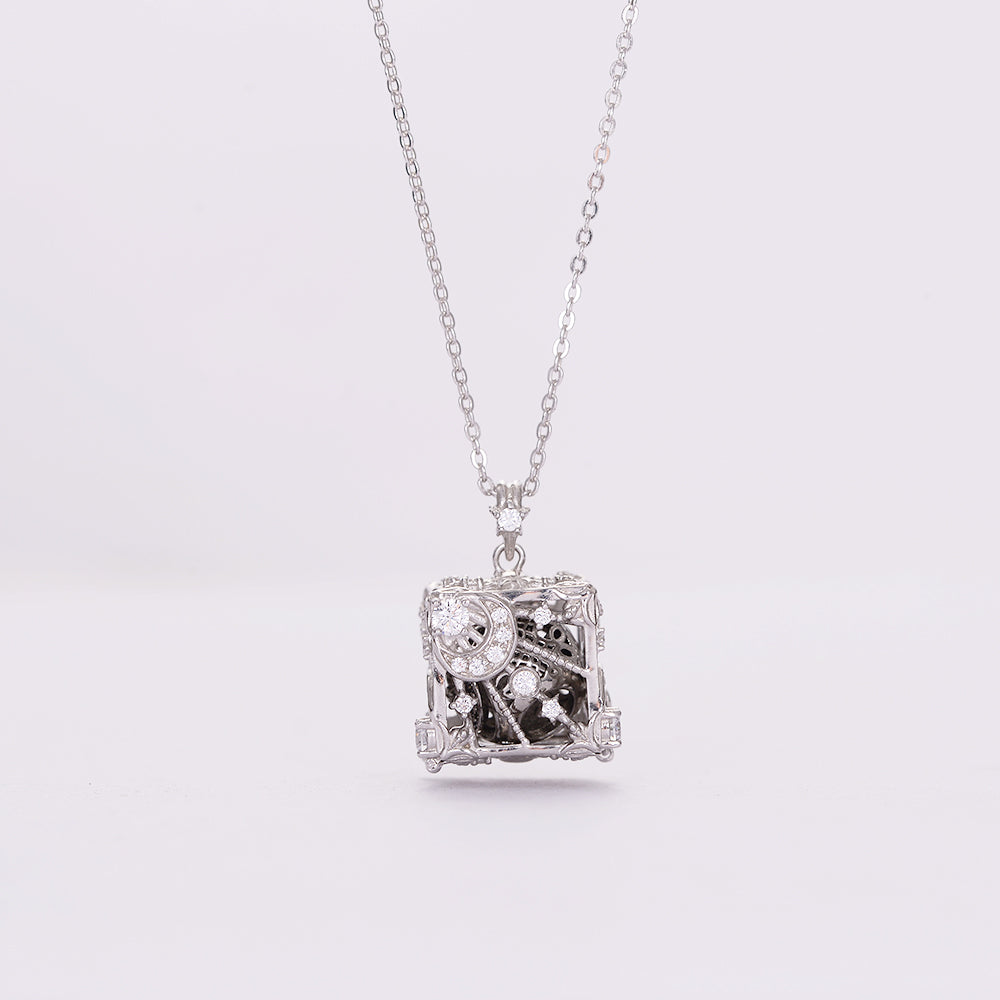 Alphabet Letter in Cube Necklace